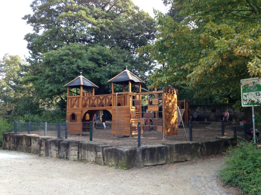 Great playground in Palastgarten, Trier
